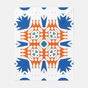 Traditional ornate mexican talavera. Hand drawn de Fleece Blanket
