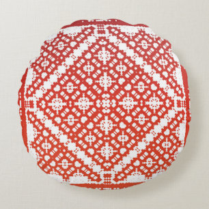 Traditional ornate mexican talavera. Modern design Round Cushion
