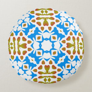 Traditional ornate mexican talavera. Universal des Round Cushion