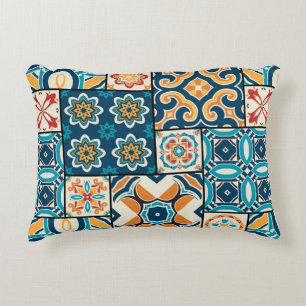 Traditional ornate portuguese decorative colour ti cushion