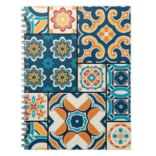 Traditional ornate portuguese decorative colour ti notebook