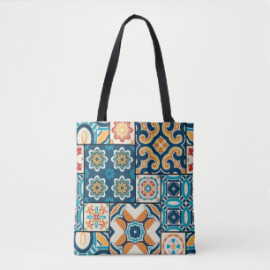 Traditional ornate portuguese decorative colour ti tote bag