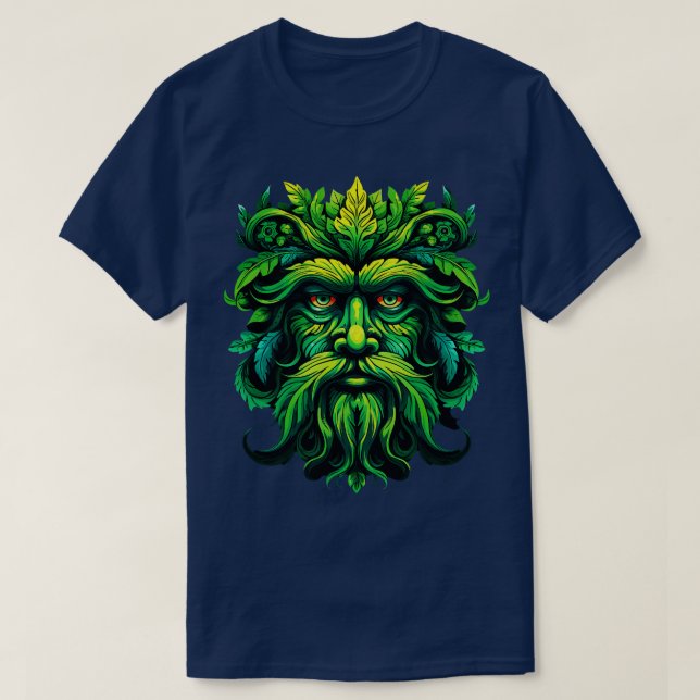 Traditional Pagan Celtic Greenman T-Shirt (Design Front)