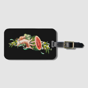 Traditional Palestine elements in palestine map Luggage Tag