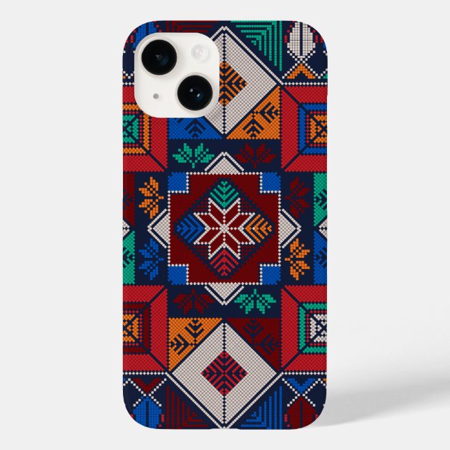 Traditional Palestine Embroidery tatreez  colourfu Case-Mate iPhone Case (Back)