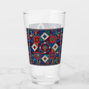 Traditional Palestine Embroidery tatreez colourfu Glass