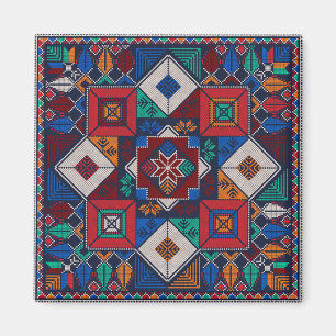 Traditional Palestine Embroidery tatreez colourfu Magnet