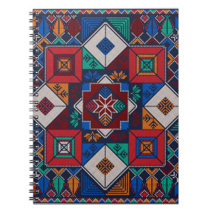 Traditional Palestine Embroidery tatreez  colourfu Notebook