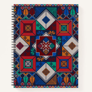 Traditional Palestine Embroidery tatreez  colourfu Notebook