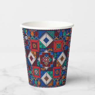 Traditional Palestine Embroidery tatreez colourfu Paper Cups