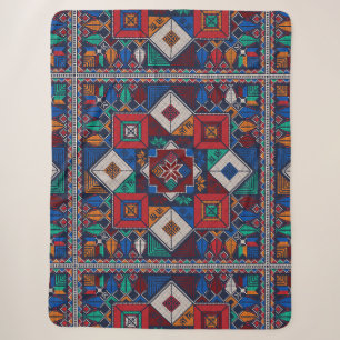 Traditional Palestine Embroidery tatreez colourfu Sherpa Blanket