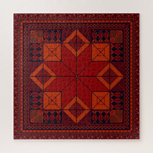 traditional Palestine Embroidery Tatreez Pattern  Jigsaw Puzzle (Vertical)