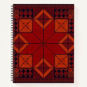 Traditional Palestine Embroidery tatreez Pattern   Notebook