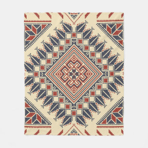 Traditional Palestinian embroidery Fleece Blanket