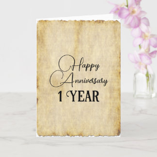 Traditional Paper 1st Anniversary Card