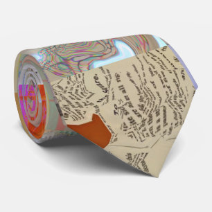 Traditional Patchwork Geometric Glitch Mosaic Tie