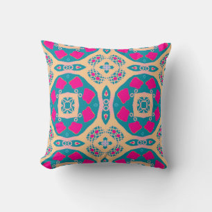Traditional, Peruvian patchwork, tile pattern Cushion