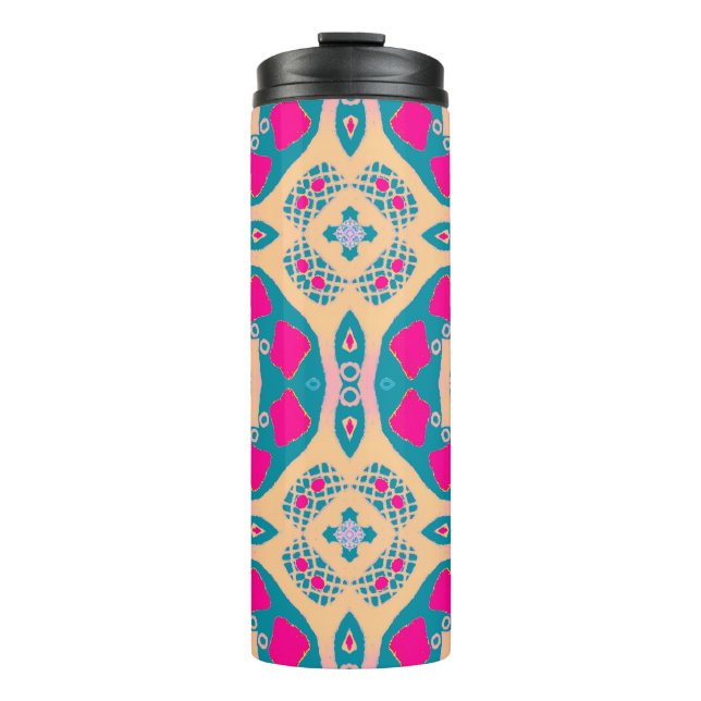 Traditional, Peruvian patchwork, tile pattern Thermal Tumbler (Front)