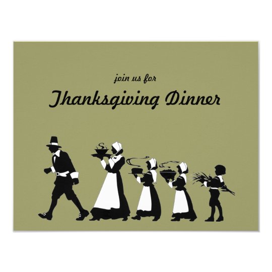 Traditional Pilgrims Thanksgiving Dinner Invite