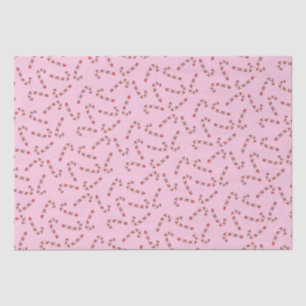 Traditional Pink Candy Cane Vintage Christmas Tissue Paper