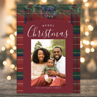 Traditional Plaid Holiday Card