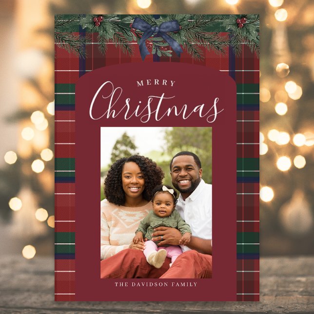 Traditional Plaid Holiday Card (Creator Uploaded)