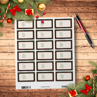 Traditional Plaid/Tartan Address Labels