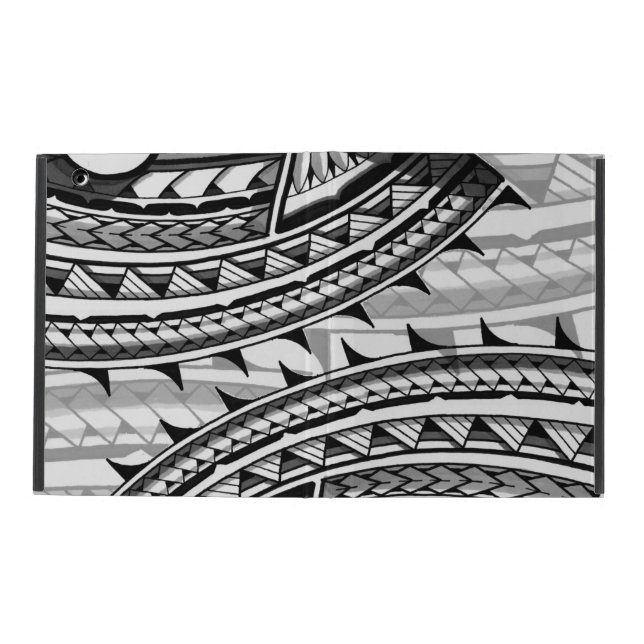 Traditional Polynesian tribal design/tattoo iPad Case (Outside)