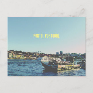 Traditional Port City Landscape Postcard