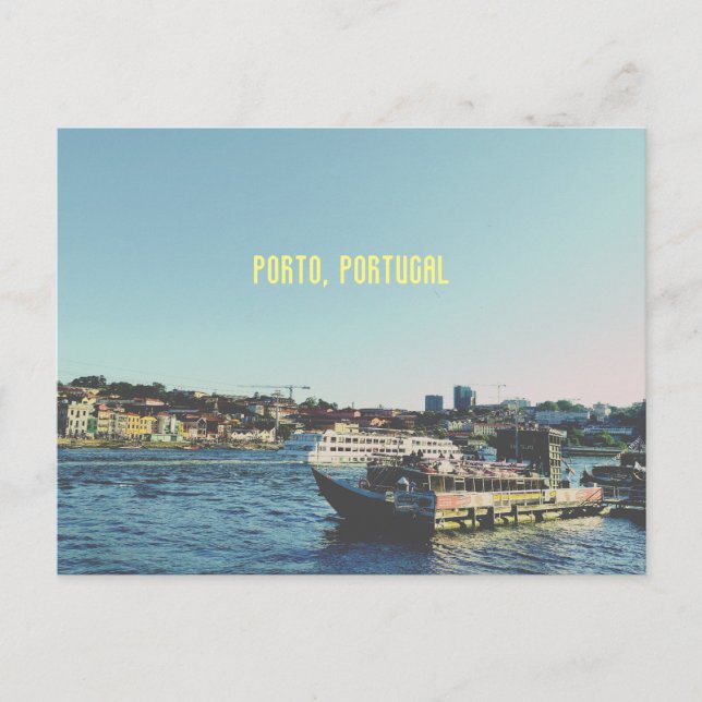 Traditional Port City Landscape Postcard (Front)