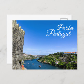 Traditional Port City Landscape Postcard