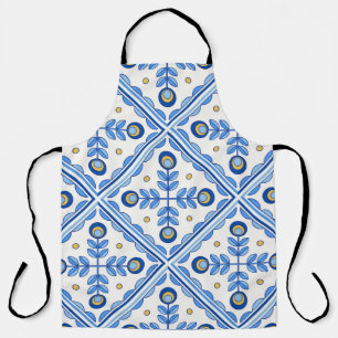 Traditional Portugal Lisbon azulejo ceramic tiles. Apron