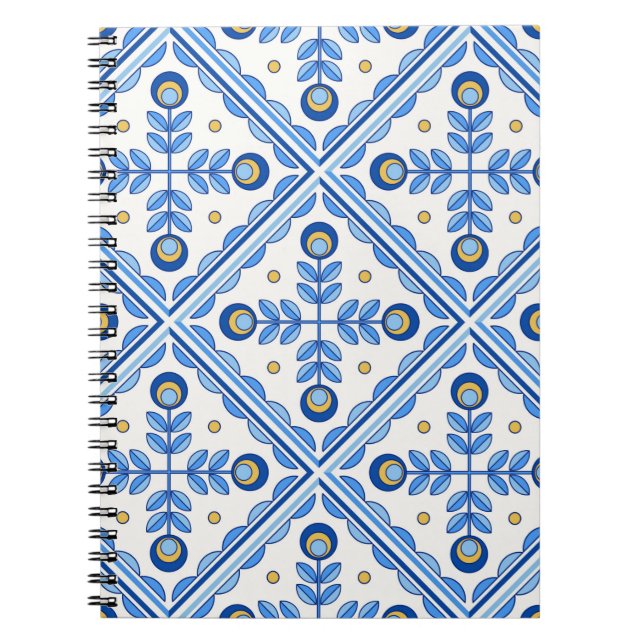 Traditional Portugal Lisbon azulejo ceramic tiles. Notebook (Front)