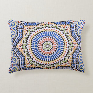 Traditional Portuguese Azulejo Tile Pattern Decorative Cushion
