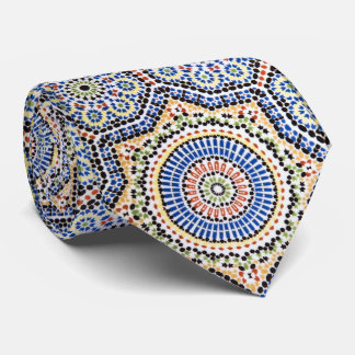 Traditional Portuguese Azulejo Tile Pattern Tie