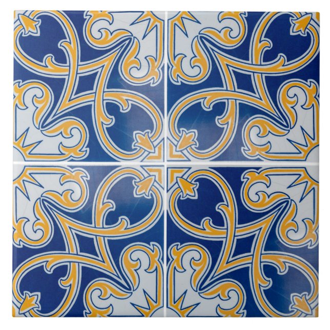 Traditional Portuguese glazed  Tile (Front)