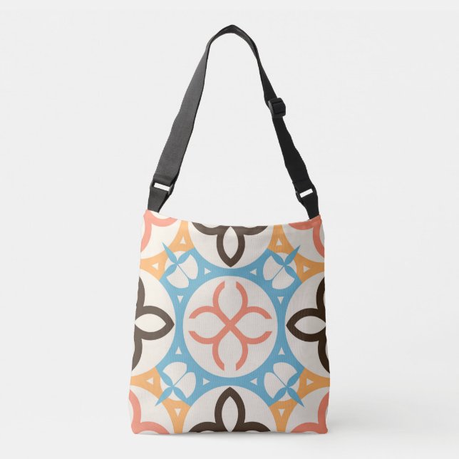 Traditional Portuguese Spanish Moroccan Mosaic Crossbody Bag (Front)