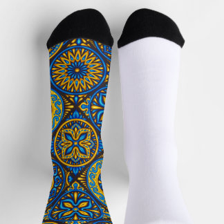 Traditional Pottery-Inspired  Socks