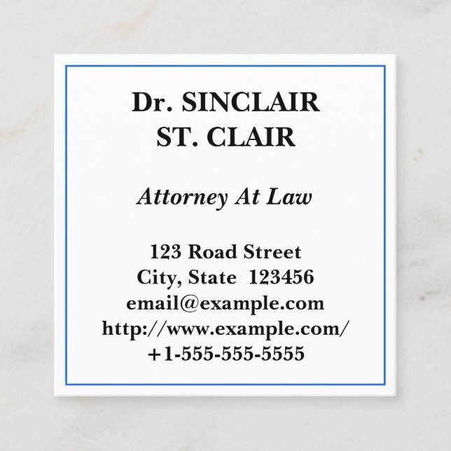 Traditional, Professional Business Card (Front)