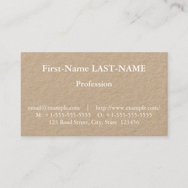 Traditional, Professional Business Card (Front)