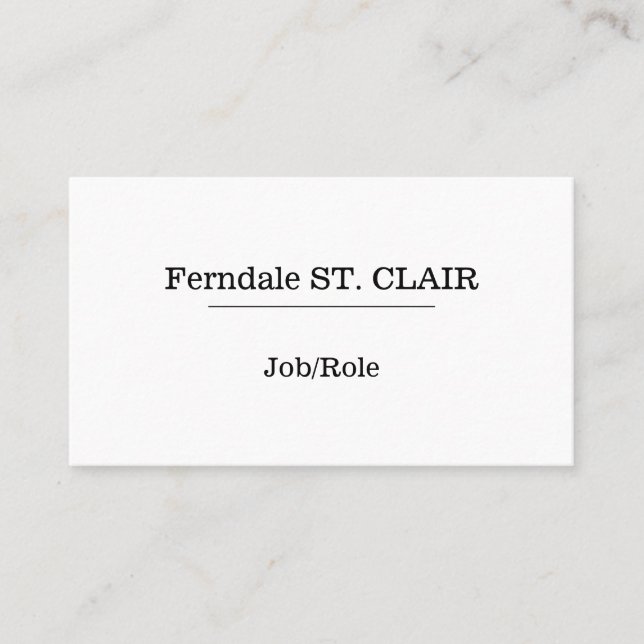 Traditional Professional Business Card (Front)