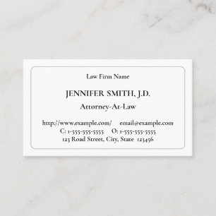 Traditional, Professional Lawyer Business Card