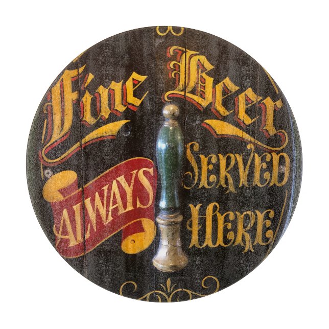 Traditional Pub Beer Cutting Board (Front)