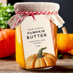 Traditional pumpkin butter food Jar Labels