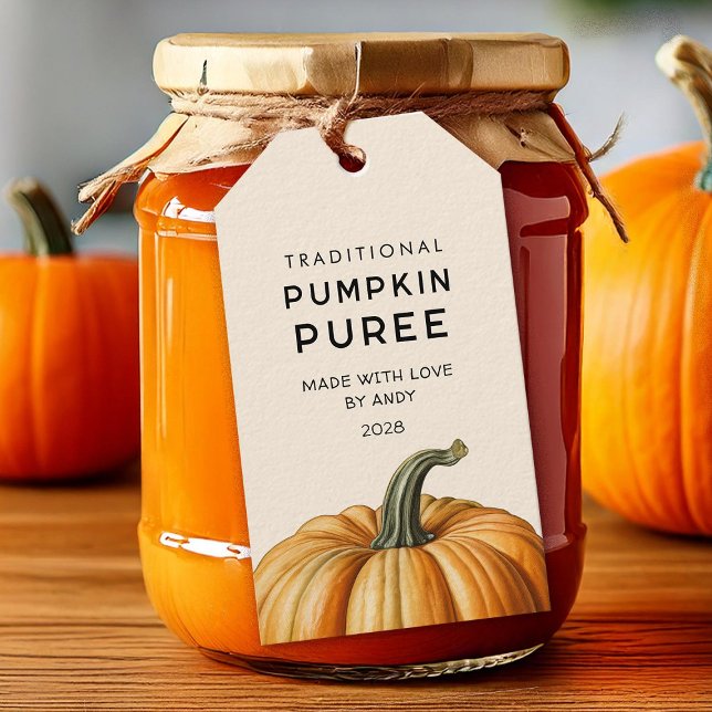 Traditional pumpkin puree food Jar Labels (Creator Uploaded)