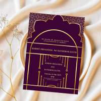 Traditional purple GOLD Mandala Indian Wedding