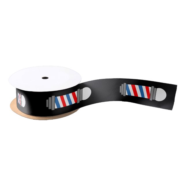  Traditional red and blue stripe barber pole Satin Ribbon (Spool)