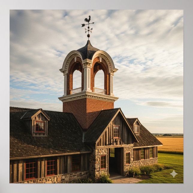 Traditional Red Brick Cupola Poster (Front)