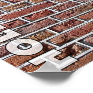 Traditional Red Dutch Brickwork Pointing Holland Poster