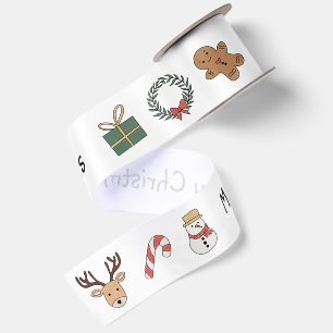 Traditional Red Green Festive Christmas Holiday Satin Ribbon